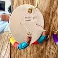 Clay Heishi Hoop Earrings | Bright Bold