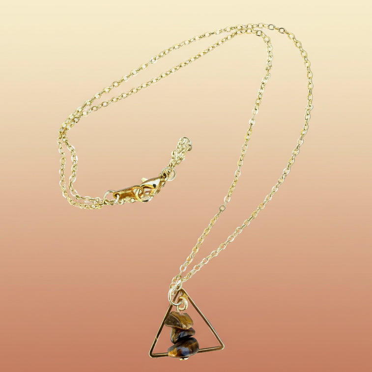 OOAK Tessellate Necklace — Tiger’s Eye (Gold Plated Edition)