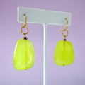OOAK Lime Statement Earrings