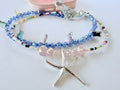 Handmade Beaded Phone Chain Wristlet (tether tab included) | Starfish