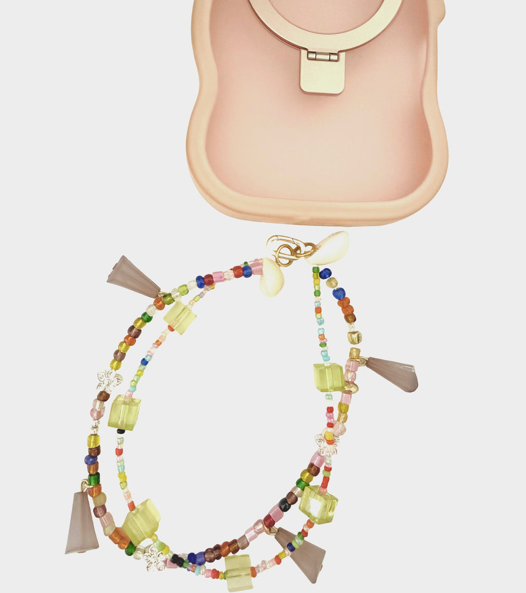 Handmade Beaded Phone Chain Wristlet (tether tab included) | Vacay Mode
