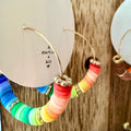 Clay Heishi Hoop Earrings | Rainbow