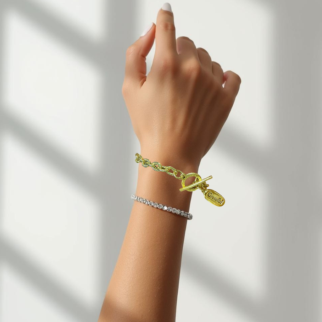 Grateful Toggle Chain Bracelet