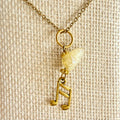 Golden Music Note Necklace