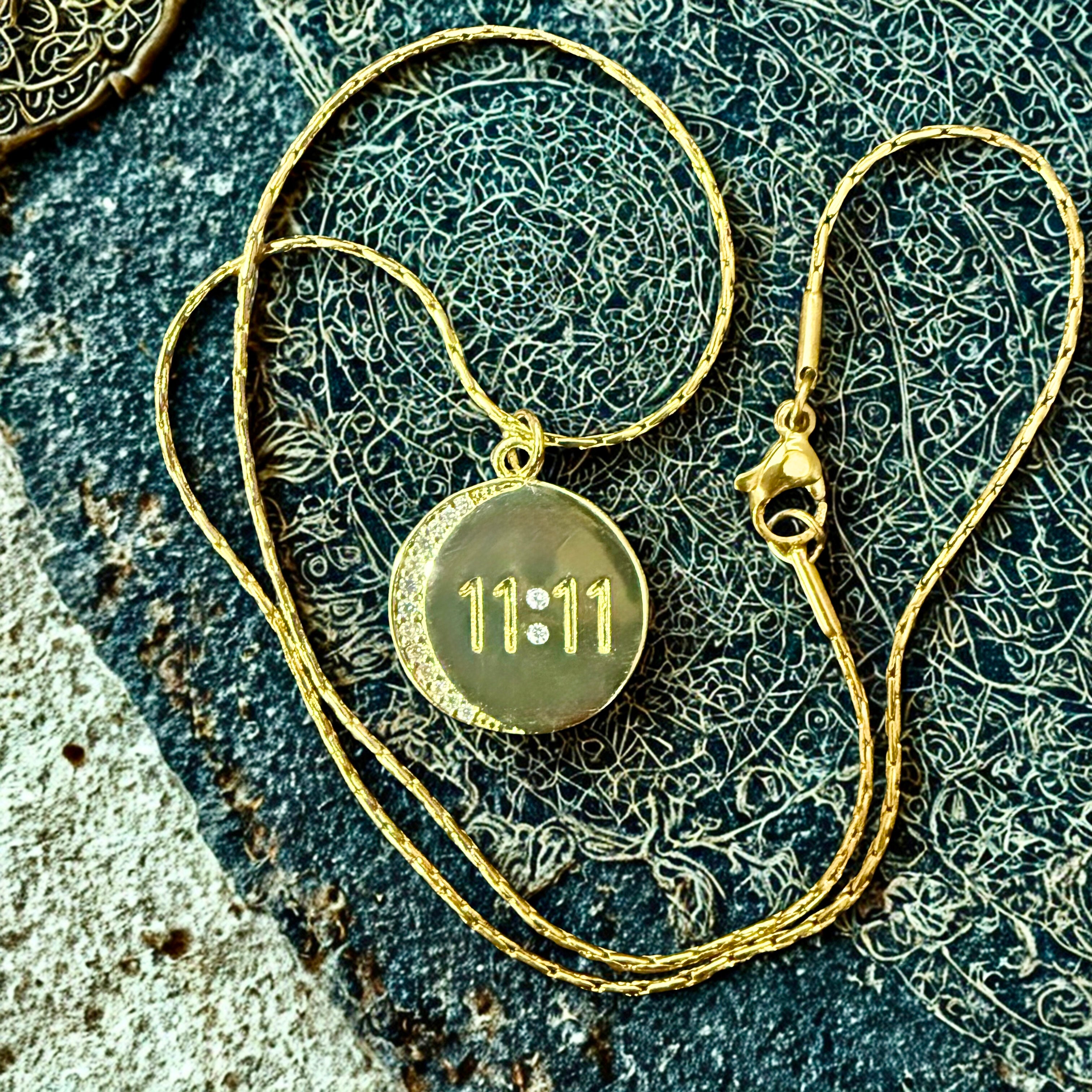 11:11 Gold CZ Necklace