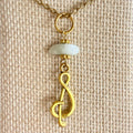 Golden Treble Clef Necklace