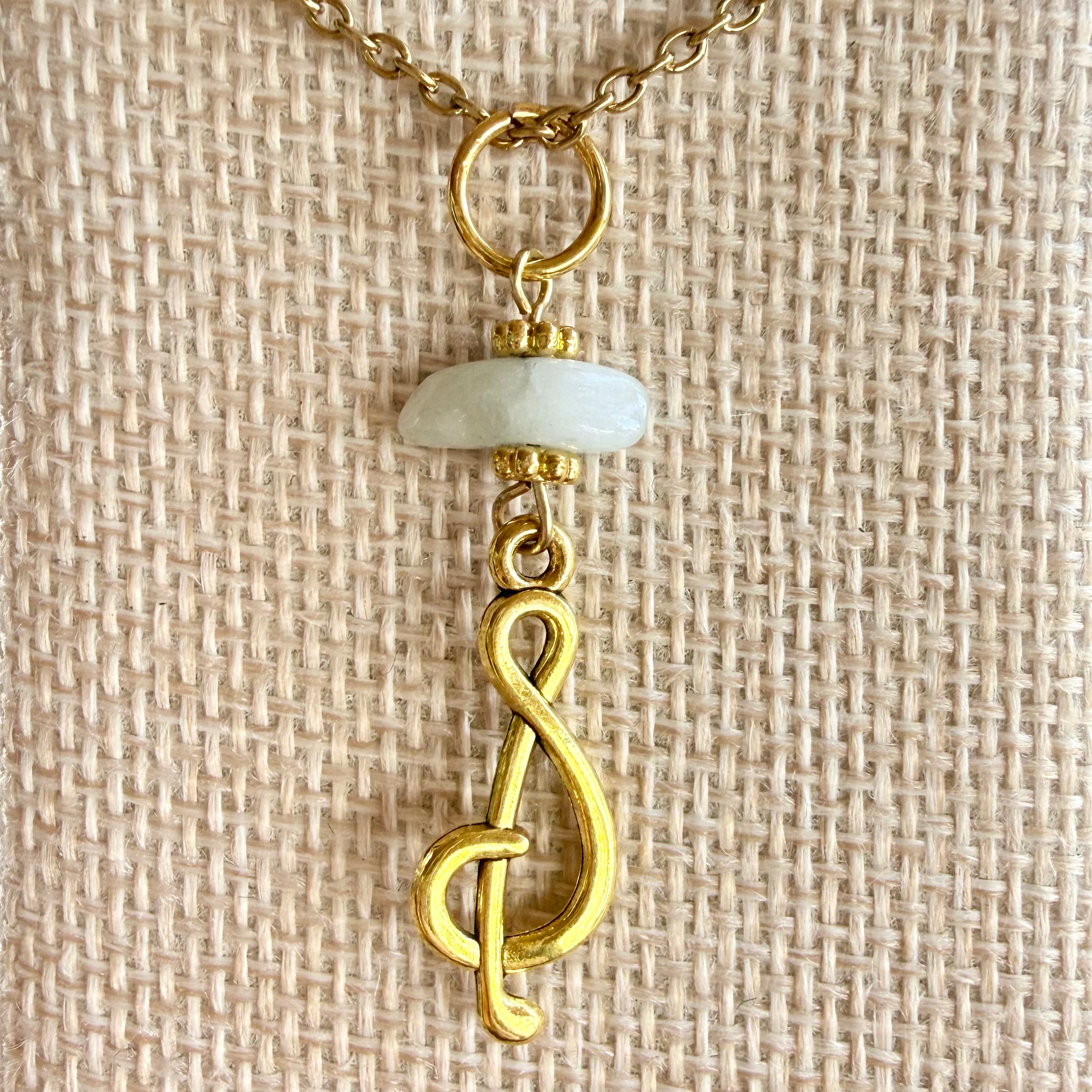 Golden Treble Clef Necklace
