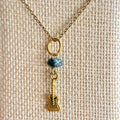 Golden Guitar Charm Necklace
