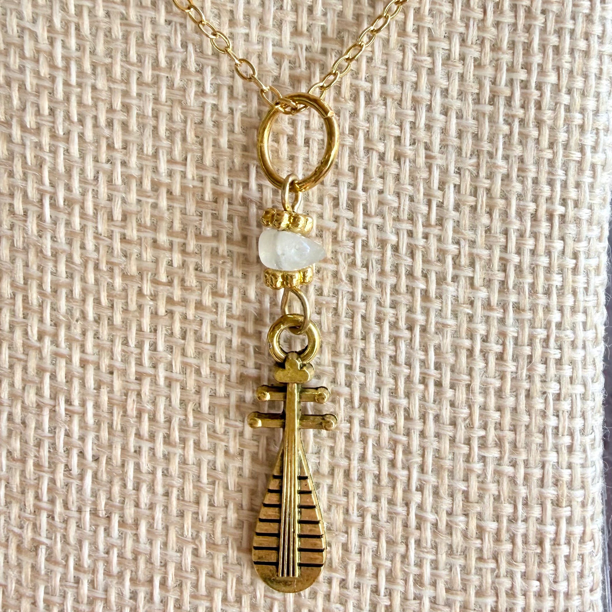 Golden Lute Necklace