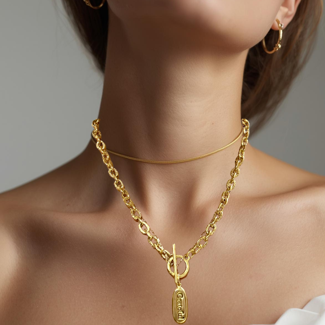 Grateful Toggle Chain Necklace