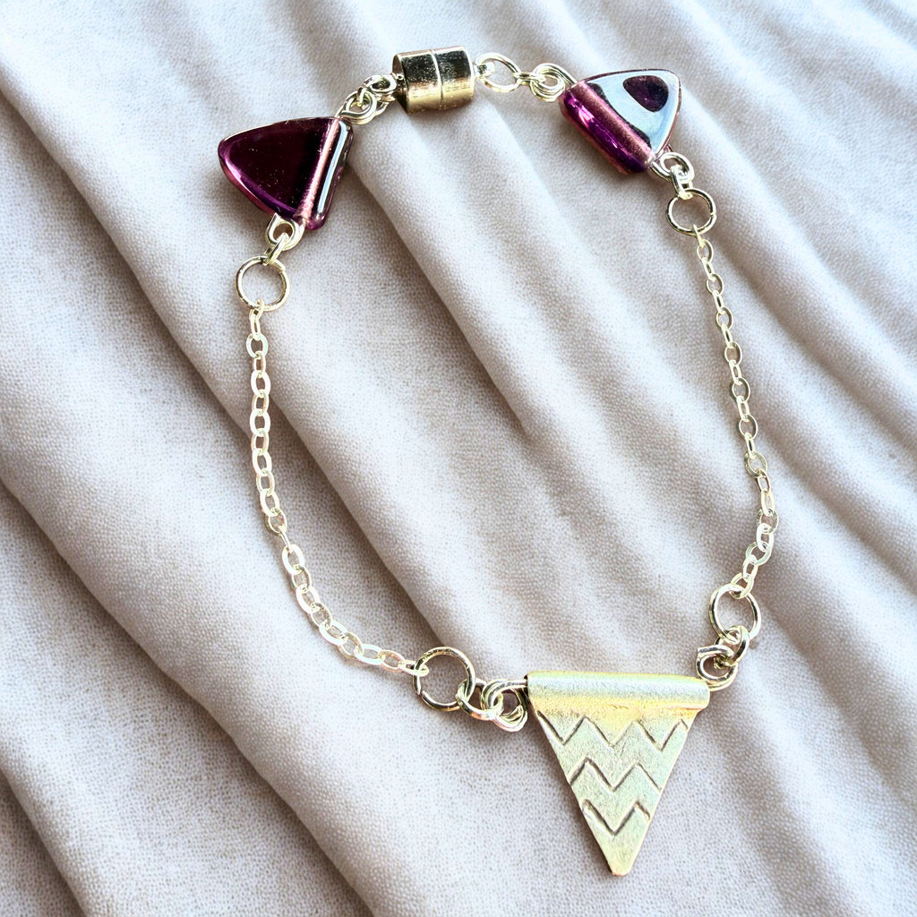 Sterling Silver Geometric Bracelet