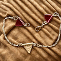 Sterling Silver Geometric Anklet