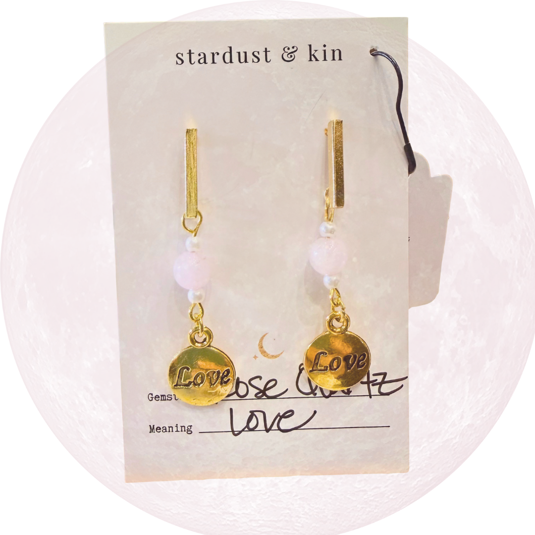 All You Need Is Love - Bar Stud Earrings