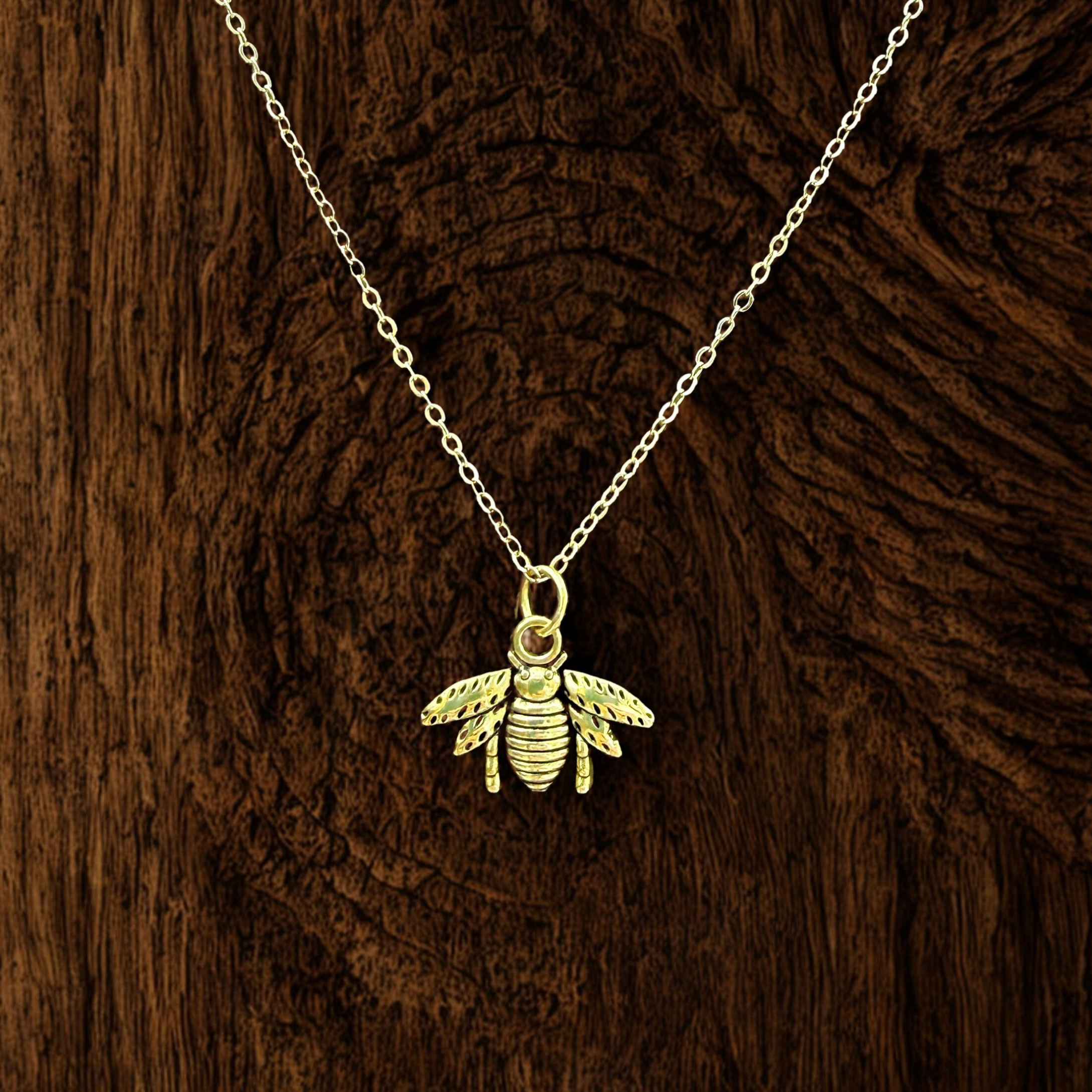 Beautiful Buzz  Gold Pendant Necklace