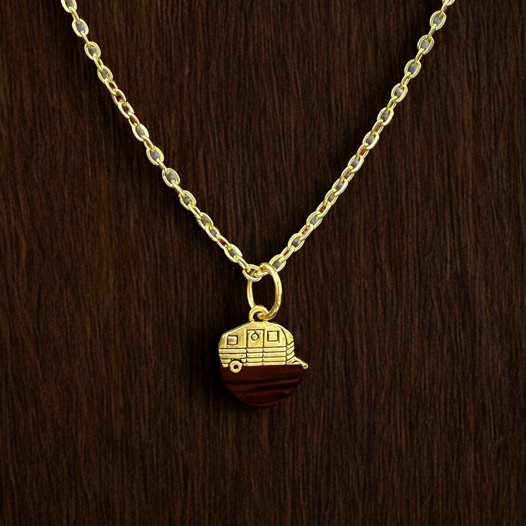 van life Gold Pendant Necklace