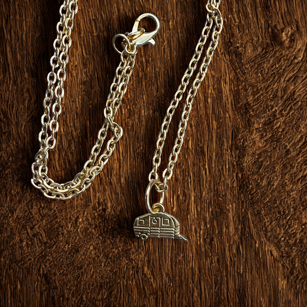 van life Gold Pendant Necklace