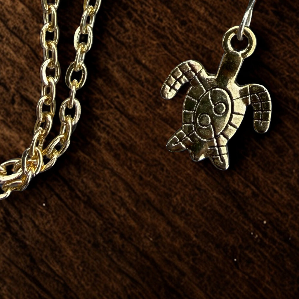 Sea Turtle Gold Pendant Necklace