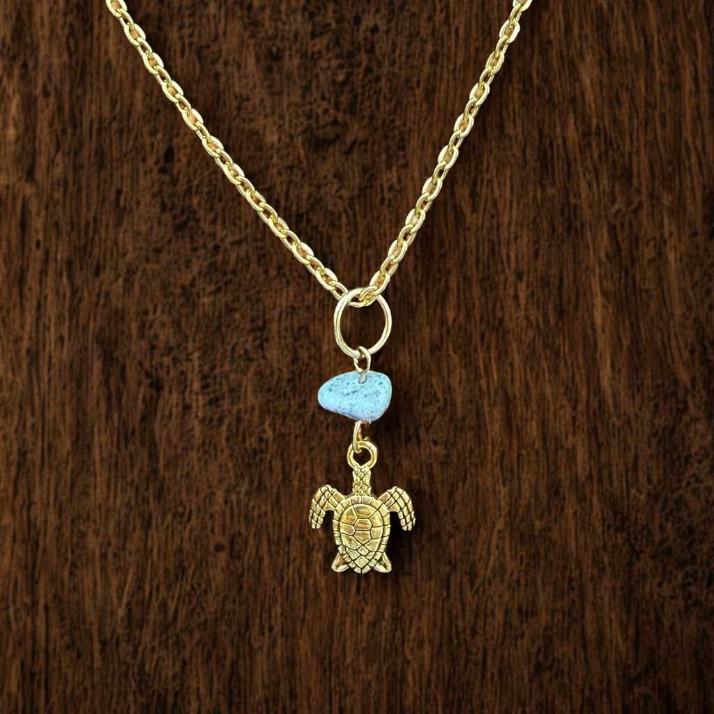 Sea Turtle Gold Pendant Necklace