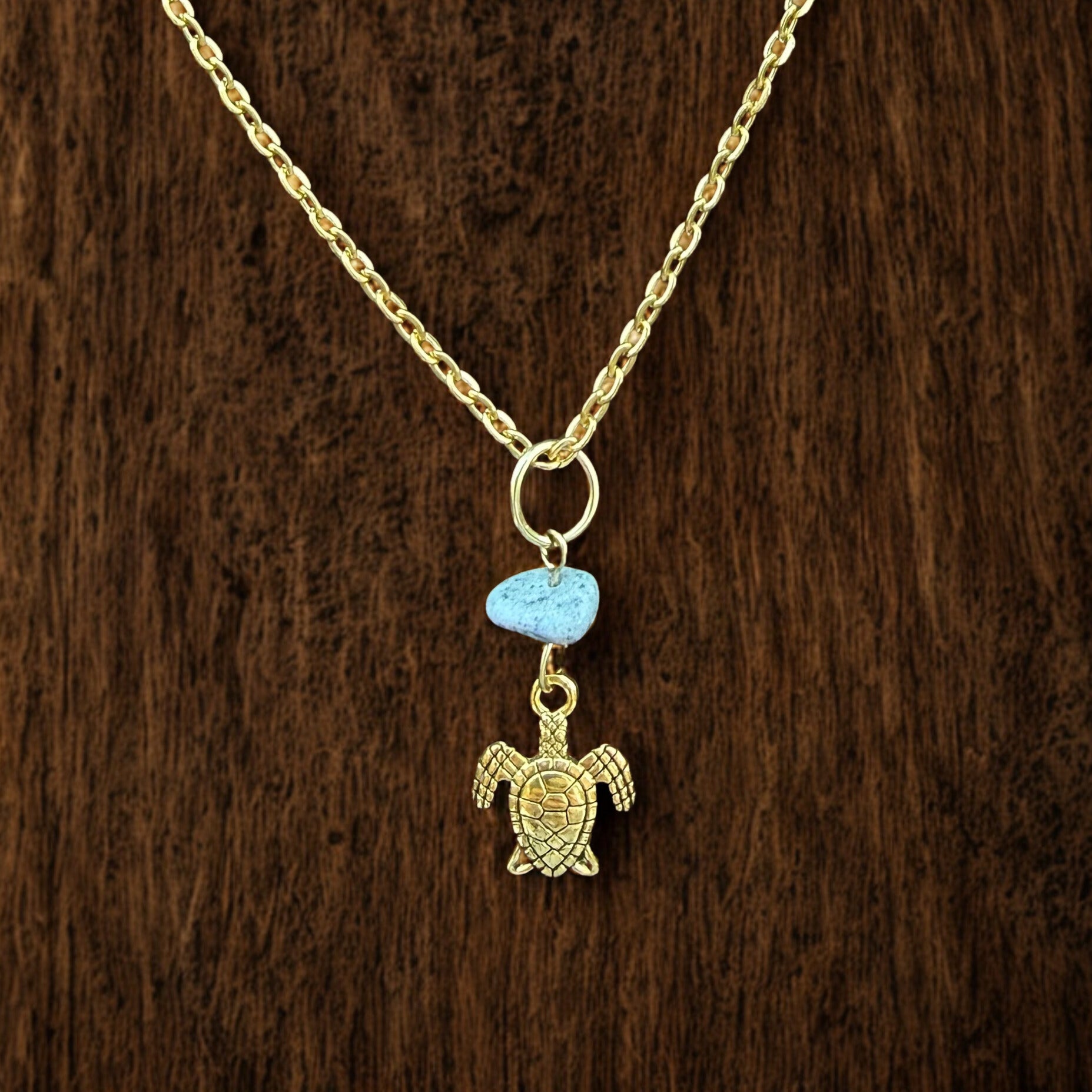 Sea Turtle Gold Pendant Necklace