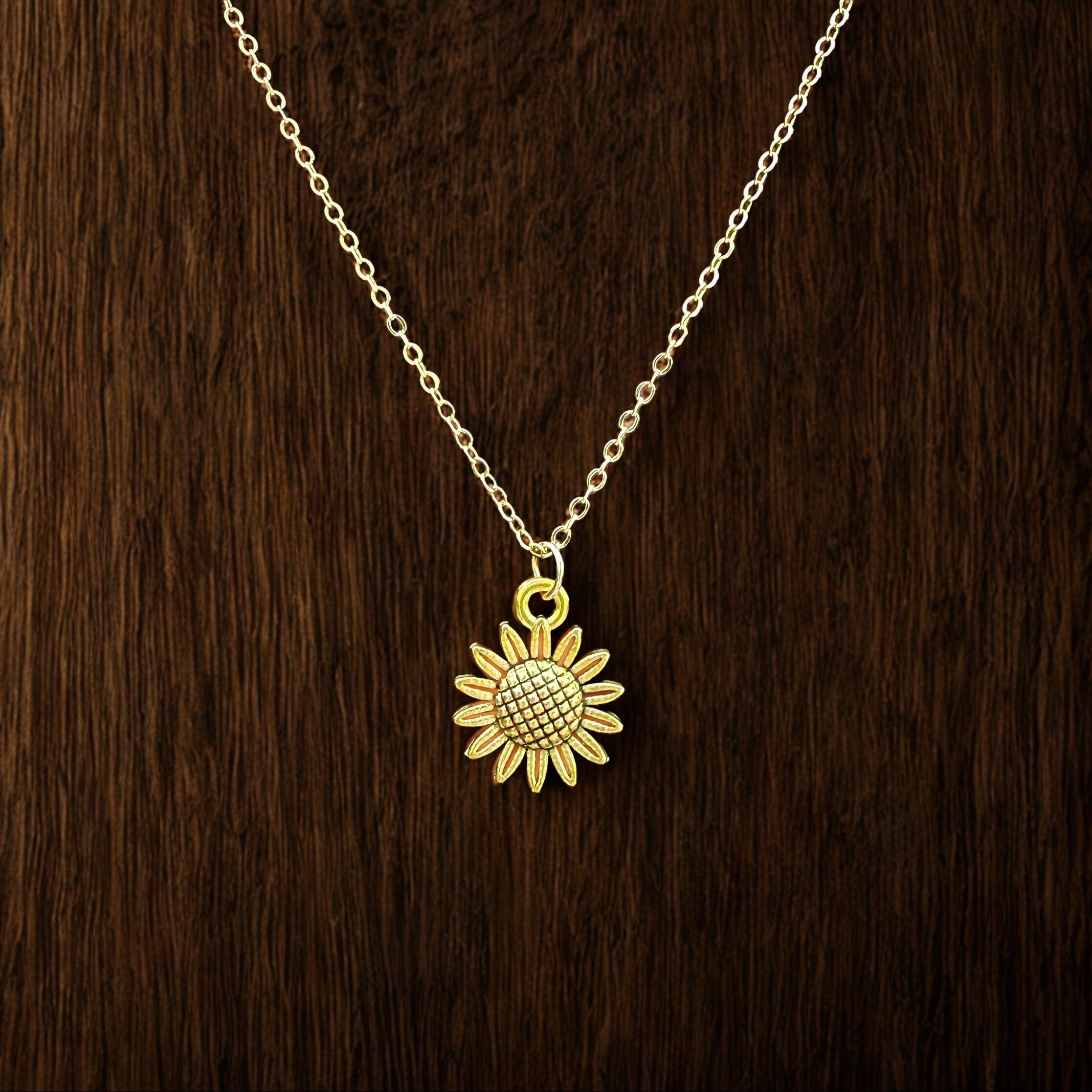 Follow the Sun Gold Pendant Necklace